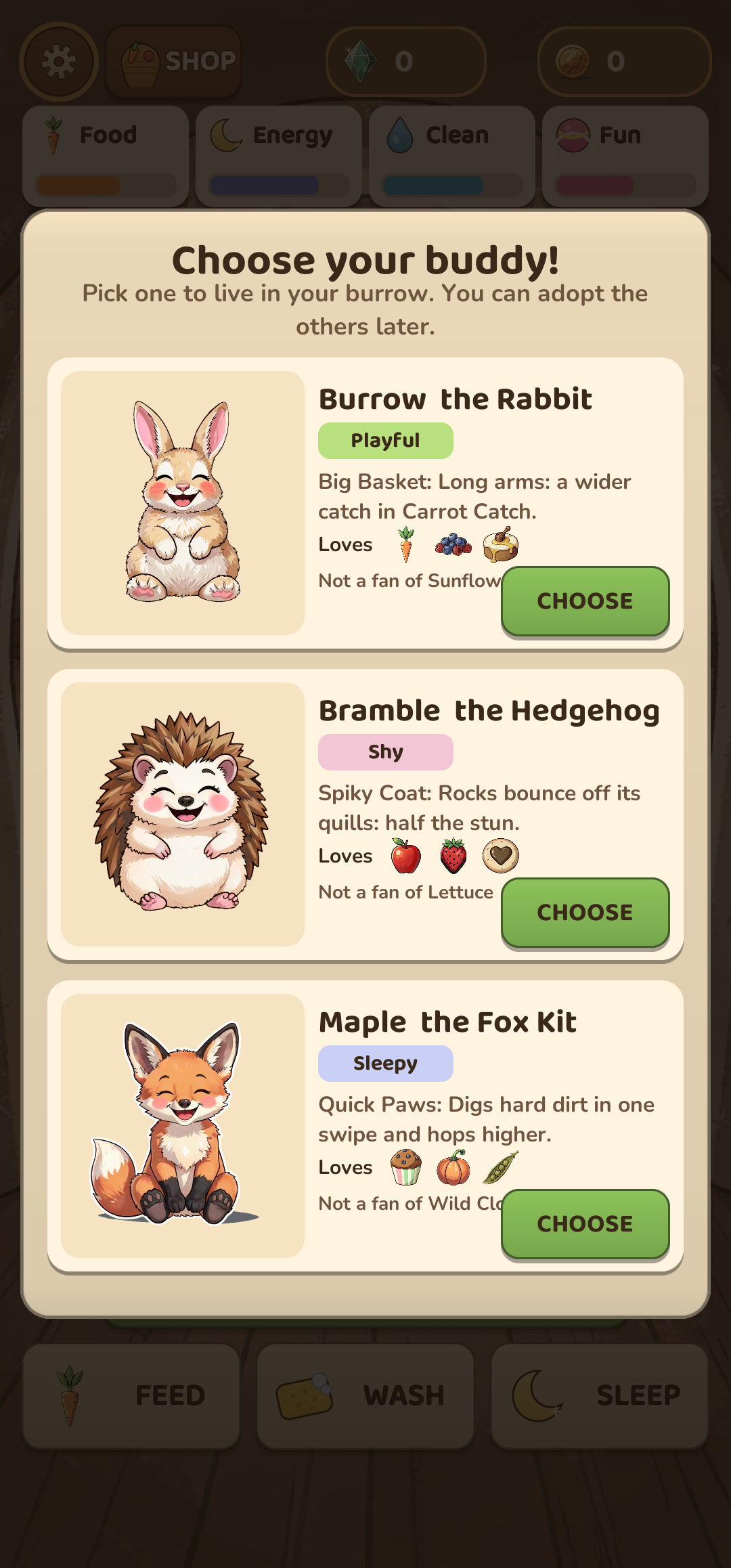 Burrow Buddy: screenshot